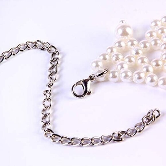 Somimi Dissent Collar Necklace for Women Detachable Pearl Beaded Feminist Choker - Picture 6 of 7